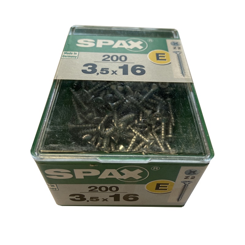 Comprar Caja tornillos cabeza plana 3,5X16 SPAX, precio de oferta